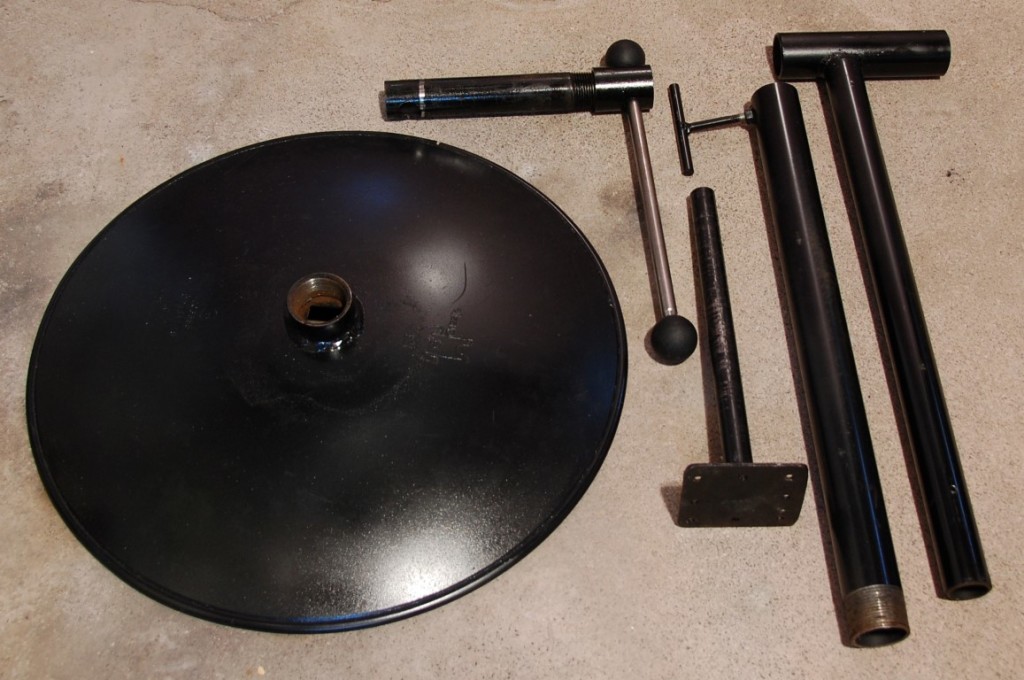 Parts of the Telescoping carving stand