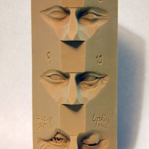 Dylan Goodson's study stick on carving eyes