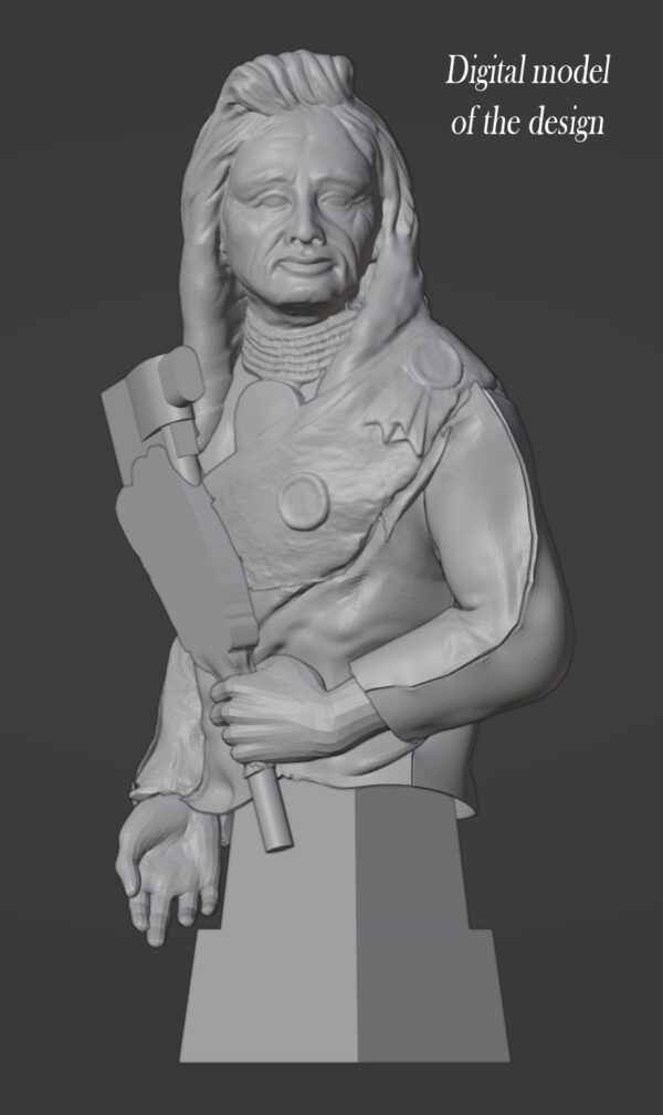 Native American Bust Roughout - Image 2