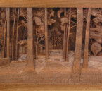 Close up of the center of Dylan Goodson's Homestead carving