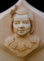 close up of a portrait on the ornate frame