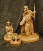 wooden nativity carved by dylan goodson