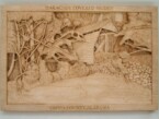 pictorial relief scene of Oakachoy Covered Bridge, carved by dylan goodson
