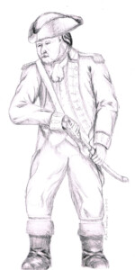 Dylan Goodson's drawing of an american colonial war officer