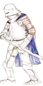 drawing of a 15th Century Gothic Knight
