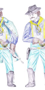 Concept drawing of the 7th Cavalry Officer variation of the Swordsman design