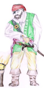 Concept drawing of the Pirate variation of the Swordsman design