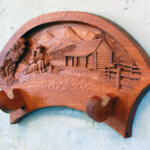 Cowboy Cabin Gun Rack side view angle